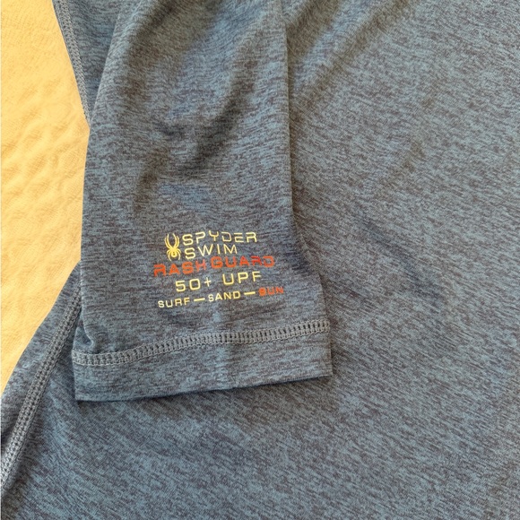 Spyder Rash Guard Blue Shirt Men’s Small - Picture 4 of 4